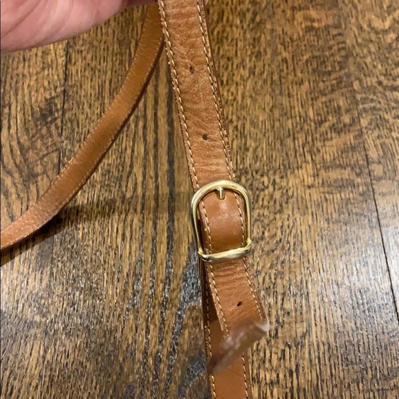 White and Brown Vintage Louvier Bag - Picture 8 of 11